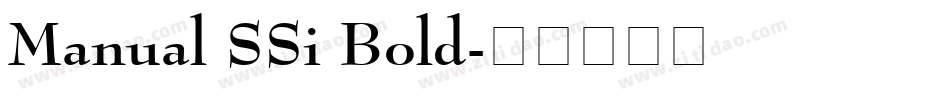 Manual SSi Bold字体转换